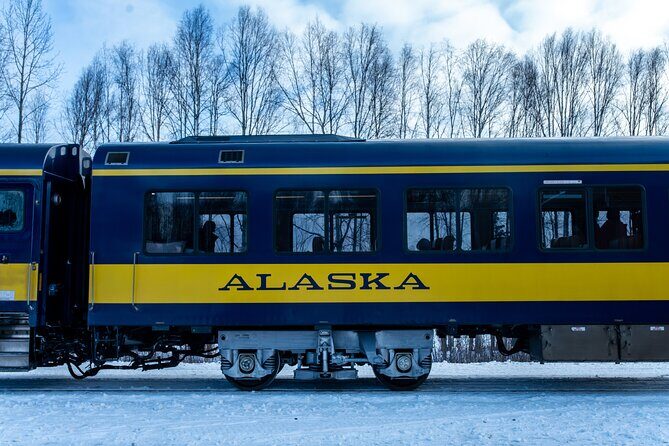 Alaska Railroad Aurora Winter Anchorage to Fairbanks One Way - Healy Canyon and the Nenana River: Curves, Canyons, and Slow Winter Motion