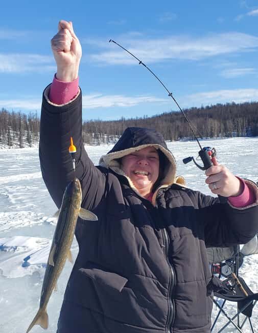 Anchorage: Ice Fishing Trip With Transportation - Ice fishing in Anchorage with hotel pickup and a heated tent